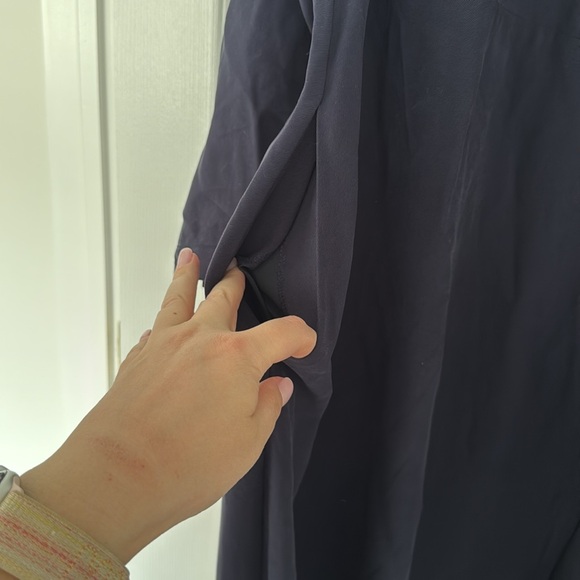 NEW- Nordstrom Navy Blue Wrap Front Maxi Dress - Picture 13 of 15